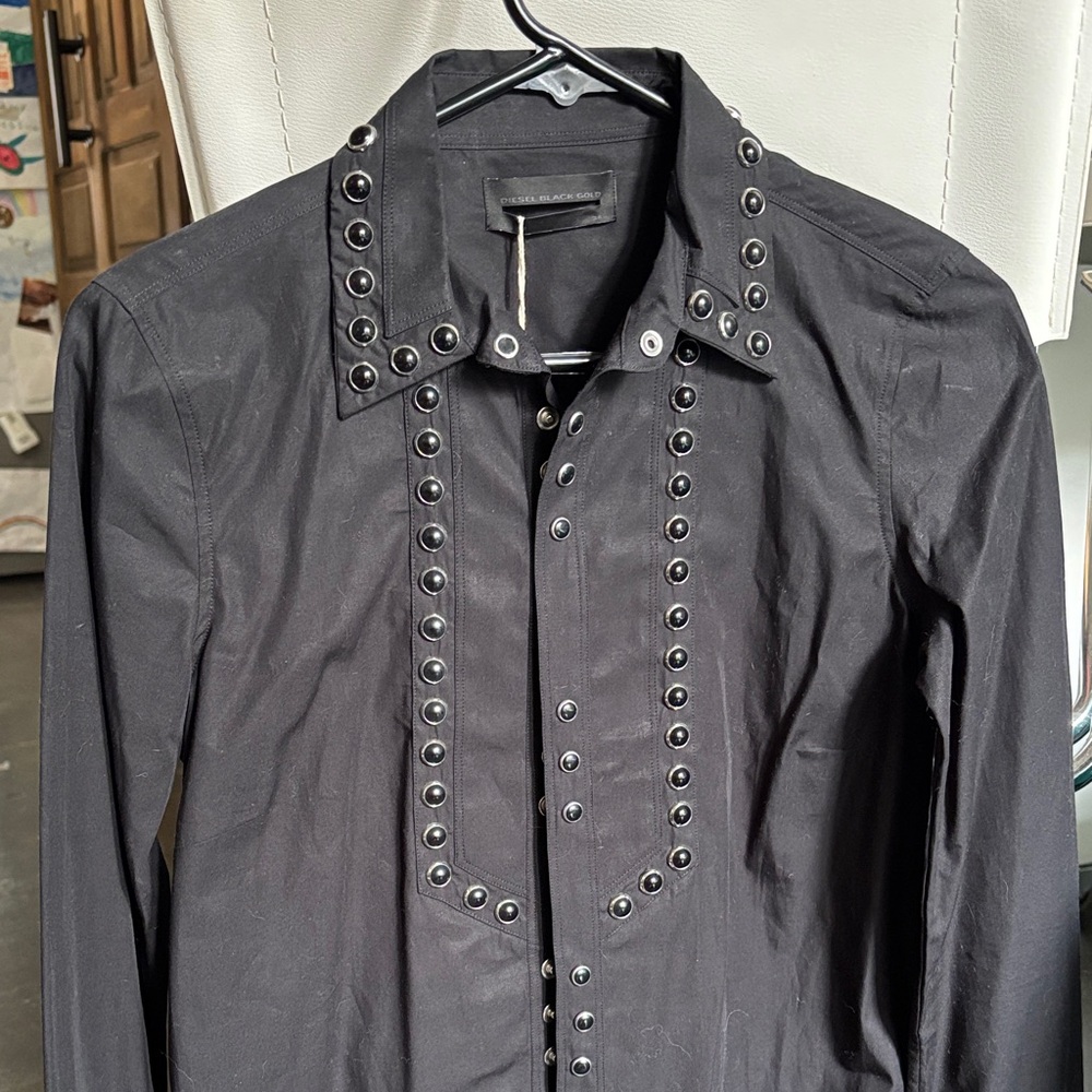 Diesel Black Gold Button Down Shirt - Black - Picture 2 of 10